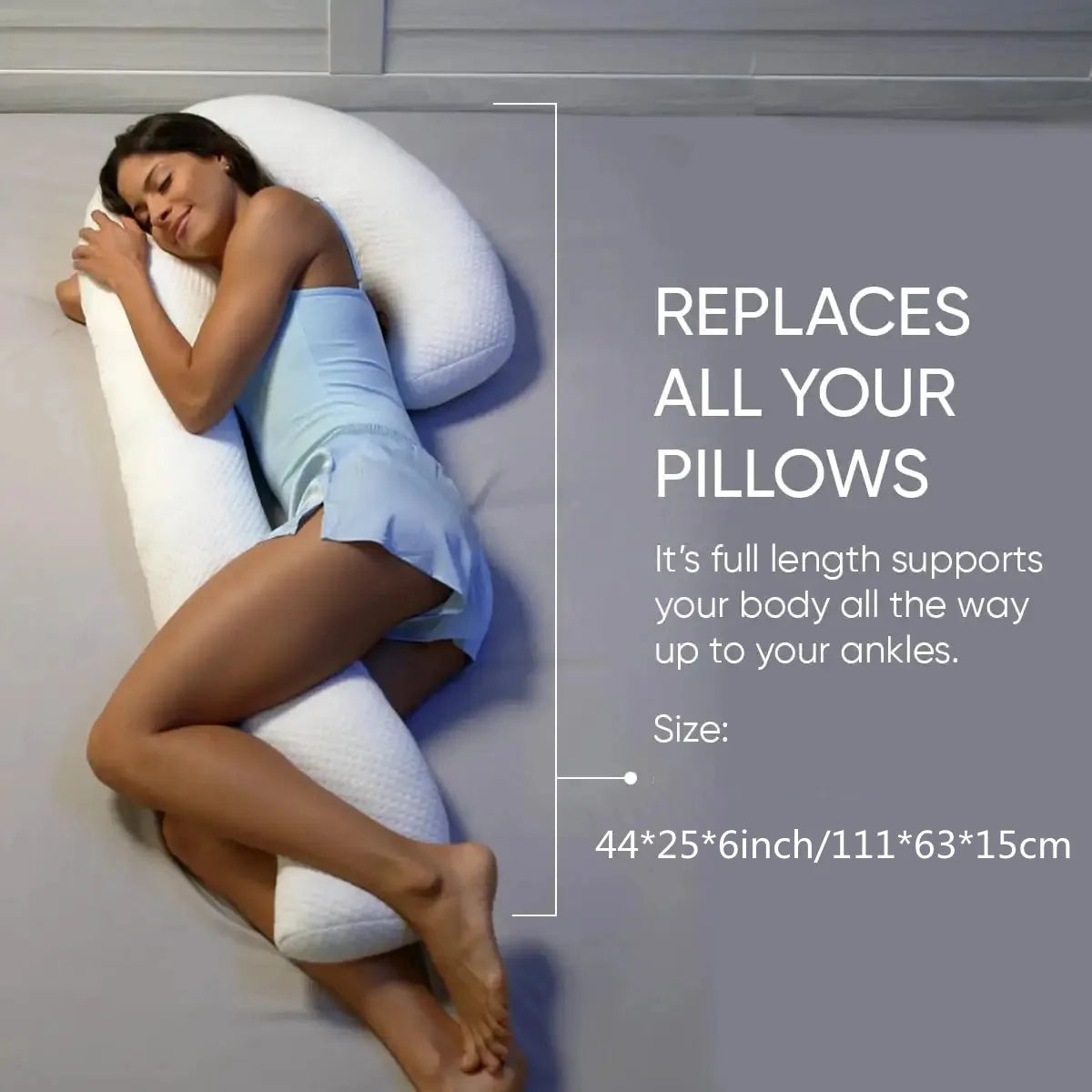 Contour Body Pillow w/ Removable Cover