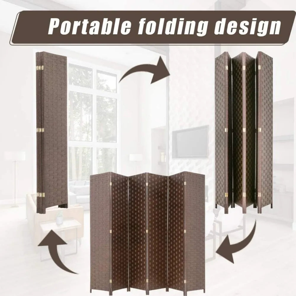 6 Panel Wood Screen Partition Room Divider