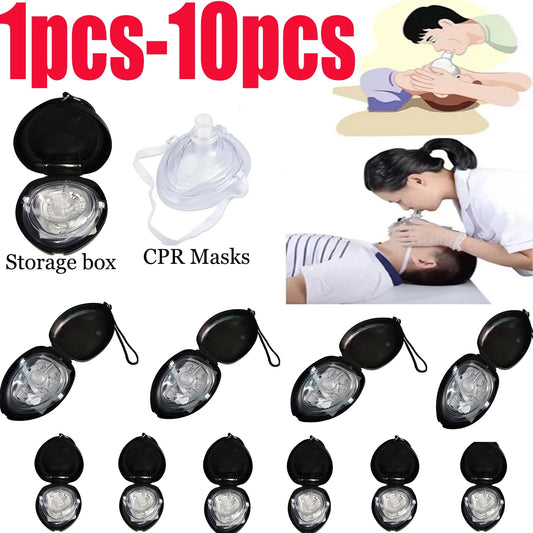 1-10pcs First Aid CPR Breathing Mask For Rescuers