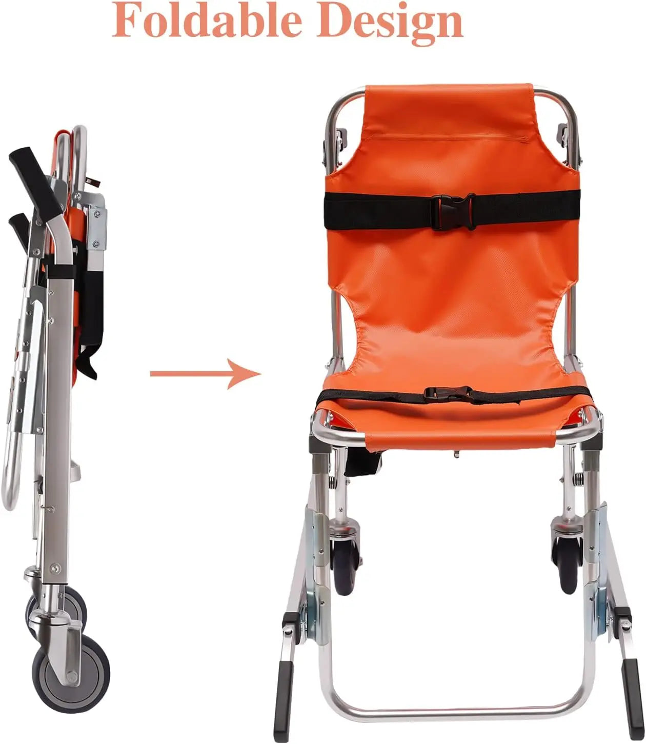 EMS 2-Wheel Lift transport Wheelchair